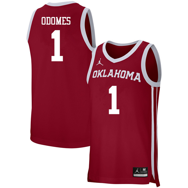 Oklahoma Sooners #1 Rashard Odomes Basketball Jerseys-Crimson